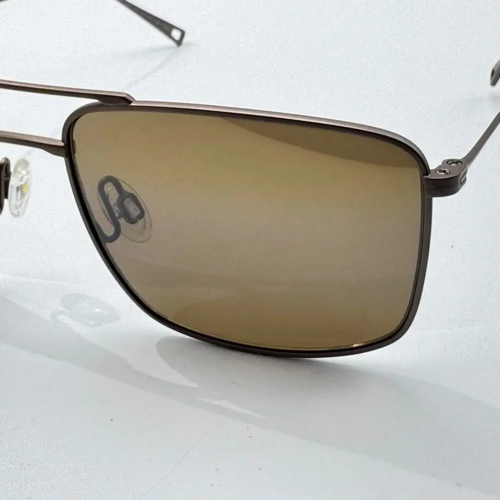 Maui Jim Sunglasses Aeko MP-BG MJ886-01 Satin Sepia Aviator Bronze MauiPure Lens